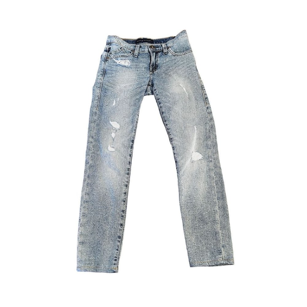 Rock & Republic Berlin Jeans size‎ 0 Light wash distressed blue gray